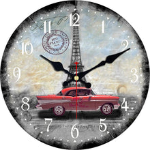 Load image into Gallery viewer, Eiffel and Car Clock