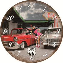 Load image into Gallery viewer, Cars on Route 66 Clock