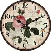 Load image into Gallery viewer, Vintage Rose Clock