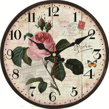 Load image into Gallery viewer, Vintage Rose Clock